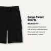 Amazon Essentials Boys’ French Terry Cargo Sweat Shorts, Lounge(Black)