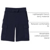Amazon Essentials Boys’ French Terry Cargo Sweat Shorts, Lounge(Navy)