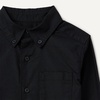 Amazon Essentials Boys Long Sleeve Oxford Button Down Shirt(Black)