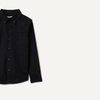Amazon Essentials Boys Long Sleeve Oxford Button Down Shirt(Black)