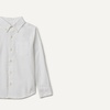 Amazon Essentials Boys Long Sleeve Oxford Button Down Shirt(White)