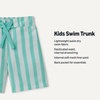 Amazon Essentials Boy’s Quick Dry Swimming Board Shorts Swim Trunks(Bright Mint Green Stripe)