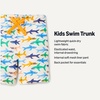 Amazon Essentials Boy’s Quick Dry Swimming Board Shorts Swim Trunks(Ivory Sharks)