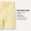 Amazon Essentials Boy’s Quick Dry Swimming Board Shorts Swim Trunks(Light Yellow)