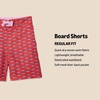 Amazon Essentials Boy’s Quick Dry Swimming Board Shorts Swim Trunks(Lilac Red Crocodiles)