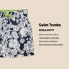 Amazon Essentials Boy’s Quick Dry Swimming Board Shorts Swim Trunks(Navy Folk Floral)