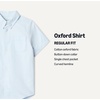 Amazon Essentials Boys’ Short Sleeve Oxford Shirt(Light Blue)