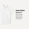 Amazon Essentials Boys’ Short Sleeve Oxford Shirt(White)