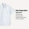 Amazon Essentials Boys’ Short Sleeve Poplin Shirt(Light Blue)