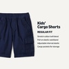 Amazon Essentials Boys’ Stretch Pull On Cargo Shorts(Navy)