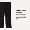 Amazon Essentials Boys’ Stretch Skinny Fit Chino Pants(Black)