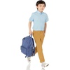 Amazon Essentials Boys’ Uniform Short-Sleeve Woven Stretch Poplin Button-Down Shirts, Pack of 3(Blue)