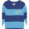 Amazon Essentials Boys and Toddlers’ Cotton Knit Pullover Crewneck Sweater(Blue Navy Rugby Stripe)