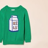 Amazon Essentials Boys and Toddlers’ Cotton Knit Pullover Crewneck Sweater(Green Milk Carton)