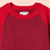 Amazon Essentials Boys and Toddlers’ Cotton Knit Pullover Crewneck Sweater(Red Color Block)