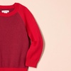 Amazon Essentials Boys and Toddlers’ Cotton Knit Pullover Crewneck Sweater(Red Color Block)
