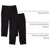 Amazon Essentials Boys and Toddlers’ Fleece Jogger Sweatpants with Elastic Waist and Drawstring, Multipacks(2-pack Black)