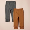 Amazon Essentials Boys and Toddlers’ Fleece Jogger Sweatpants with Elastic Waist and Drawstring, Multipacks(2-pack Charcoal Heather Grey/Light Brown)