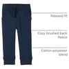Amazon Essentials Boys and Toddlers’ Fleece Jogger Sweatpants with Elastic Waist and Drawstring, Multipacks(Navy)