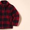 Amazon Essentials Boys and Toddlers’ Fleece Lined Sherpa Full-Zip Jacket(Red Exploded Buffalo Check)