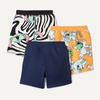 Amazon Essentials Boys and Toddlers’ French Terry Knit Shorts, Pack of 3(Stitch)