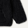 Amazon Essentials Boys and Toddlers’ Half Zip Sherpa Hoodie Sweatshirt with Kangaroo Pocket(Black)