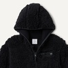 Amazon Essentials Boys and Toddlers’ Half Zip Sherpa Hoodie Sweatshirt with Kangaroo Pocket(Black)
