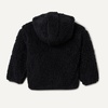 Amazon Essentials Boys and Toddlers’ Half Zip Sherpa Hoodie Sweatshirt with Kangaroo Pocket(Black)