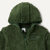 Amazon Essentials Boys and Toddlers’ Half Zip Sherpa Hoodie Sweatshirt with Kangaroo Pocket(Dark Olive)