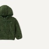 Amazon Essentials Boys and Toddlers’ Half Zip Sherpa Hoodie Sweatshirt with Kangaroo Pocket(Dark Olive)