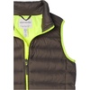 Amazon Essentials Boys and Toddlers’ Lightweight Water-Resistant Packable Hooded Puffer Vest(Black Neon Yellow)