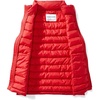 Amazon Essentials Boys and Toddlers’ Lightweight Water-Resistant Packable Hooded Puffer Vest(Red)