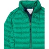 Amazon Essentials Boys and Toddlers’ Lightweight Water-Resistant Packable Puffer Jacket(Green)
