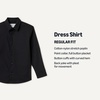 Amazon Essentials Boys and Toddlers’ Long Sleeve Dress Shirt(Black)