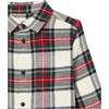 Amazon Essentials Boys and Toddlers’ Long Sleeve Flannel Button Down Shirt(Green Red Plaid)