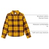 Amazon Essentials Boys and Toddlers’ Long Sleeve Flannel Button Down Shirt(Yellow Plaid)