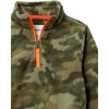 Amazon Essentials Boys and Toddlers’ Long Sleeve Midweight Polar Fleece Quarter-Zip Pullover Jacket(Camo Print)