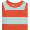 Amazon Essentials Boys and Toddlers’ Long-Sleeve Cotton Thermal T-Shirt, Base Layer, Pack of 3(Burgundy/Grey/Orange Rugby Stripe)
