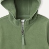 Amazon Essentials Boys and Toddlers’ Polar Fleece Full-Zip Hooded Long Sleeve Insulated Coat Jacket(Dark Olive)