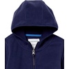 Amazon Essentials Boys and Toddlers’ Polar Fleece Full-Zip Hooded Long Sleeve Insulated Coat Jacket(Night Navy)