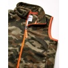 Amazon Essentials Boys and Toddlers’ Polar Fleece Full-Zip Mock-Neck Vest(Dark Green Orange Camo)