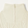 Amazon Essentials Boys and Toddlers’ Quarter-Zip Cotton Cable-Knit Relaxed-Fit Sweater(Eggshell White)