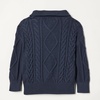 Amazon Essentials Boys and Toddlers’ Quarter-Zip Cotton Cable-Knit Relaxed-Fit Sweater(Navy)