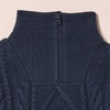 Amazon Essentials Boys and Toddlers’ Quarter-Zip Cotton Cable-Knit Relaxed-Fit Sweater(Navy)