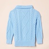 Amazon Essentials Boys and Toddlers’ Quarter-Zip Cotton Cable-Knit Relaxed-Fit Sweater(Powder Blue)