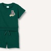 Amazon Essentials Boys and Toddlers’ Relaxed Fit Short Sleeve Sweatshirt and Shorts Set, Pack of 2(Dark Green Alphabet)