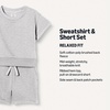 Amazon Essentials Boys and Toddlers’ Relaxed Fit Short Sleeve Sweatshirt and Shorts Set, Pack of 2(Light Grey Heather)