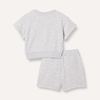 Amazon Essentials Boys and Toddlers’ Relaxed Fit Short Sleeve Sweatshirt and Shorts Set, Pack of 2(Light Grey Heather)