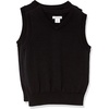 Amazon Essentials Boys and Toddlers’ School Uniform Cotton V-Neck Sweater Vest(Black)
