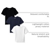 Amazon Essentials Boys and Toddlers’ Short Sleeve Tee Shirts, Cotton Jersey, Multipacks(Black/Navy/White)